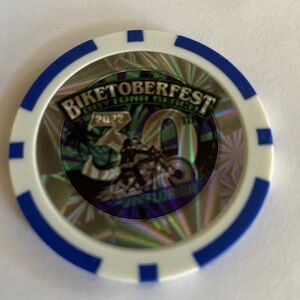 DAYTONA BIKETOBERFEST 2022 30th ANNUAL DAYTONA BEACH FL. LASER HOLO POKER CHIP
